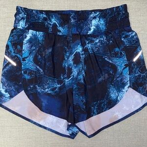Blue Patterned Women's Shorts